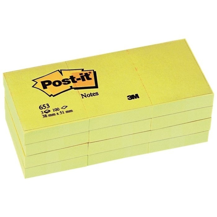 

Memo Post It 653 3M 34.9 X 47.6 Mm Yellow (cn)