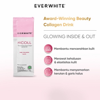 BPOM EVERWHITE HICOLL DRINK BRIGHTENING BOOSTER SACHET / HIGH COLLAGEN MINUMAN BOOSTER EVER WHITE / SYE