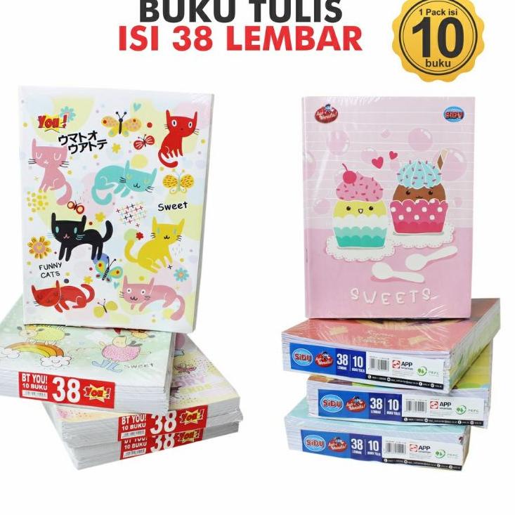 

[XaY ㊑] Buku sidu 38 lembar per pak.1 pak isi 10 buku. |Barang melimpah