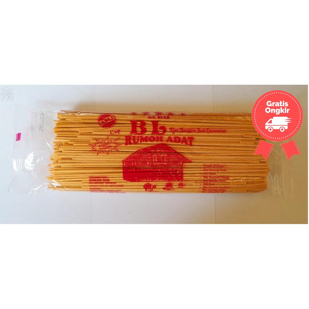 Jual Mie Lidi Mie Kering Mie Aceh Mie Gomak Rumoh Adat Kuning Gram Shopee Indonesia