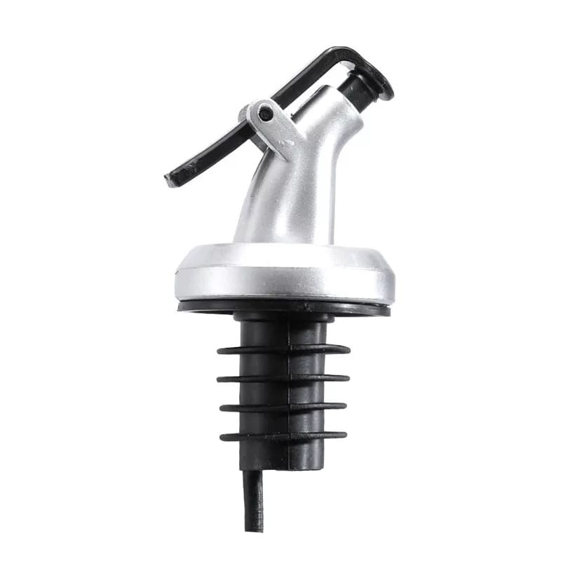 TUTUP BOTOL SIRUP MINYAK - BOTTLE  POURER ADA TUTUP Silver Bottle Pourer Alat Bantu Penuang Penutup Botol Minyak Cuka Wine Kecap Madu Sirup Stainless- TUTUP BOTOL MULTIFUNGSI WINE KECAP MADU SIRUP MINYAK - BOTTLE POURER ADA TUTUP