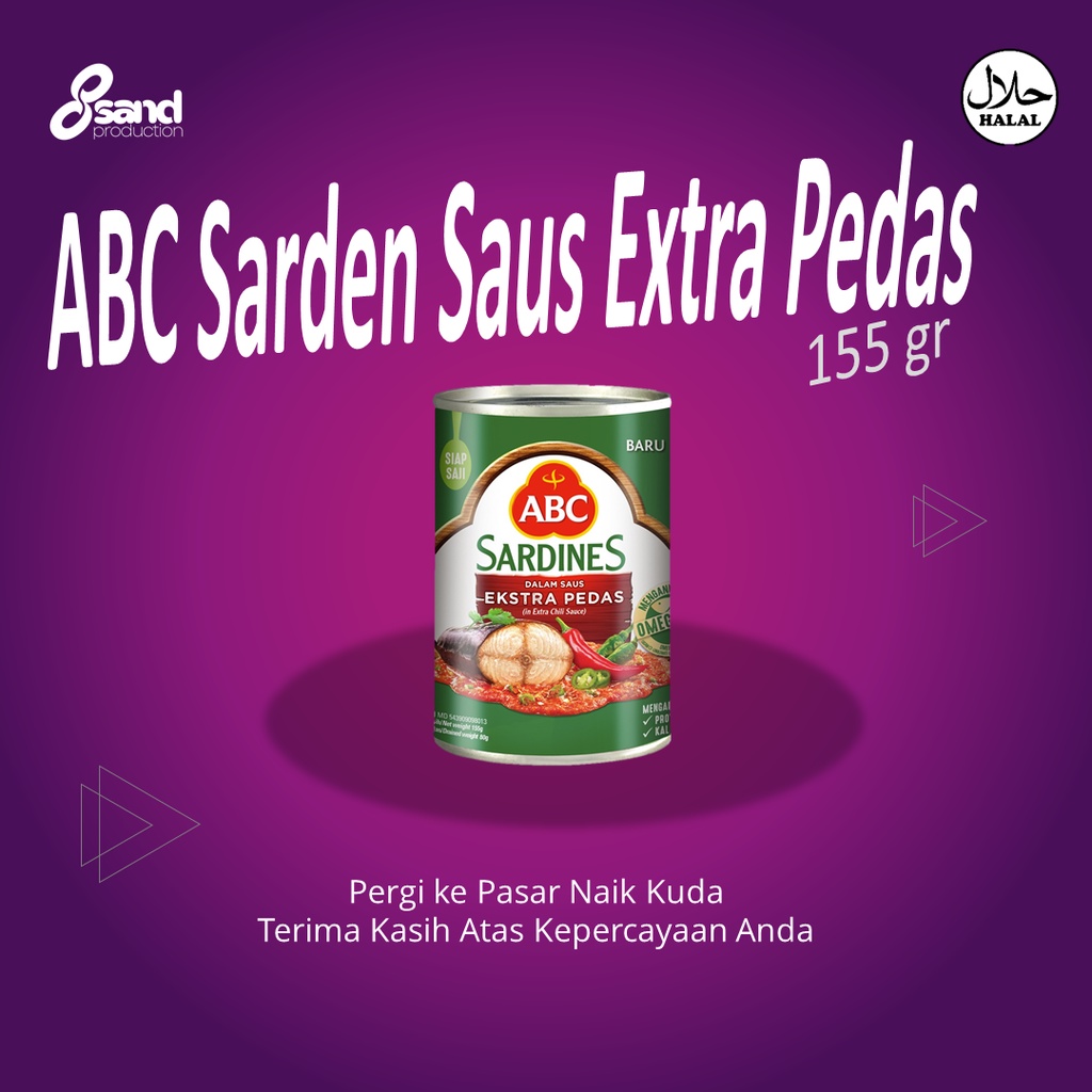 

ABC Sarden Saus Extra Pedas 155 g