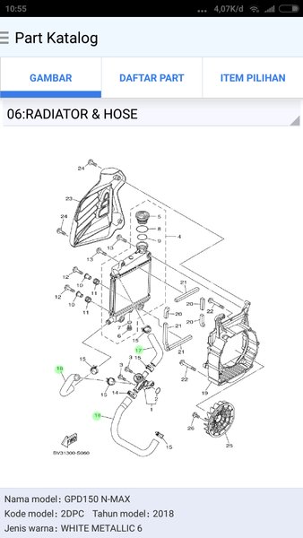 SELANG RADIATOR YAMAHA NMAX-AEROX