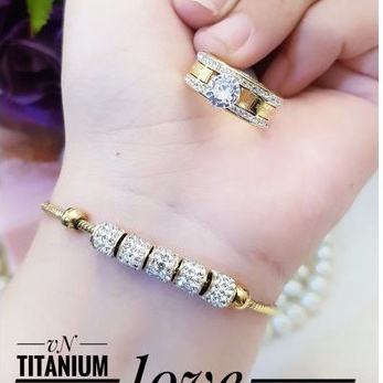 TiTanium set gelang cincin T03