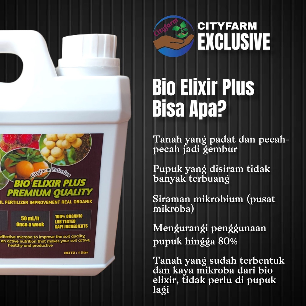 Bio Elixir Plus Premium Quality Pembenah Atau Penggembur Tanah 1 Liter