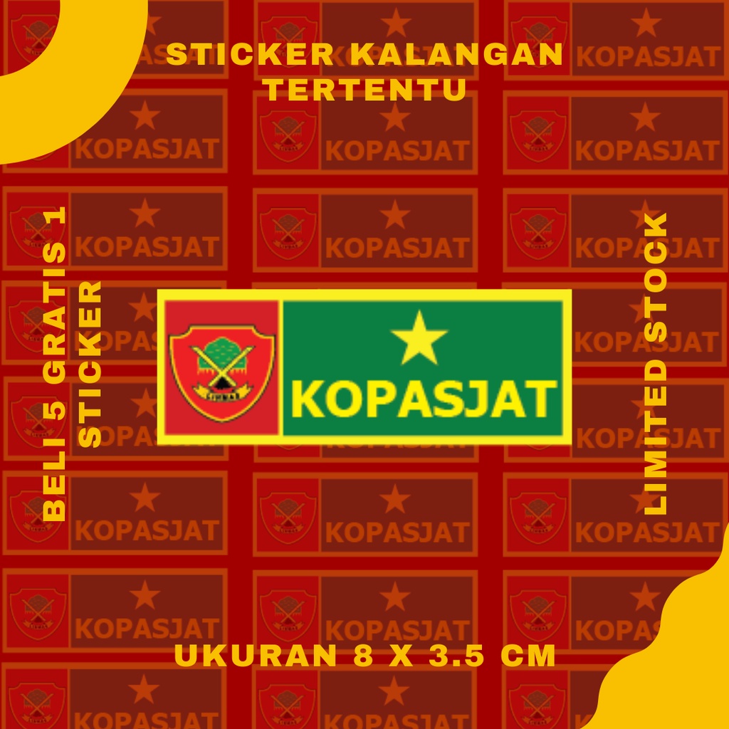 

Stiker Komando Kopasjat Sticker Aparat Tumblr Waterproof Doff