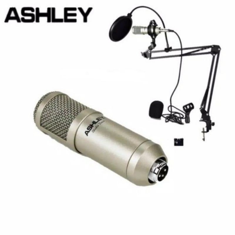 Alat Podcast 1 Paket Professional Condenser Microphone Ashley Studio Voice
