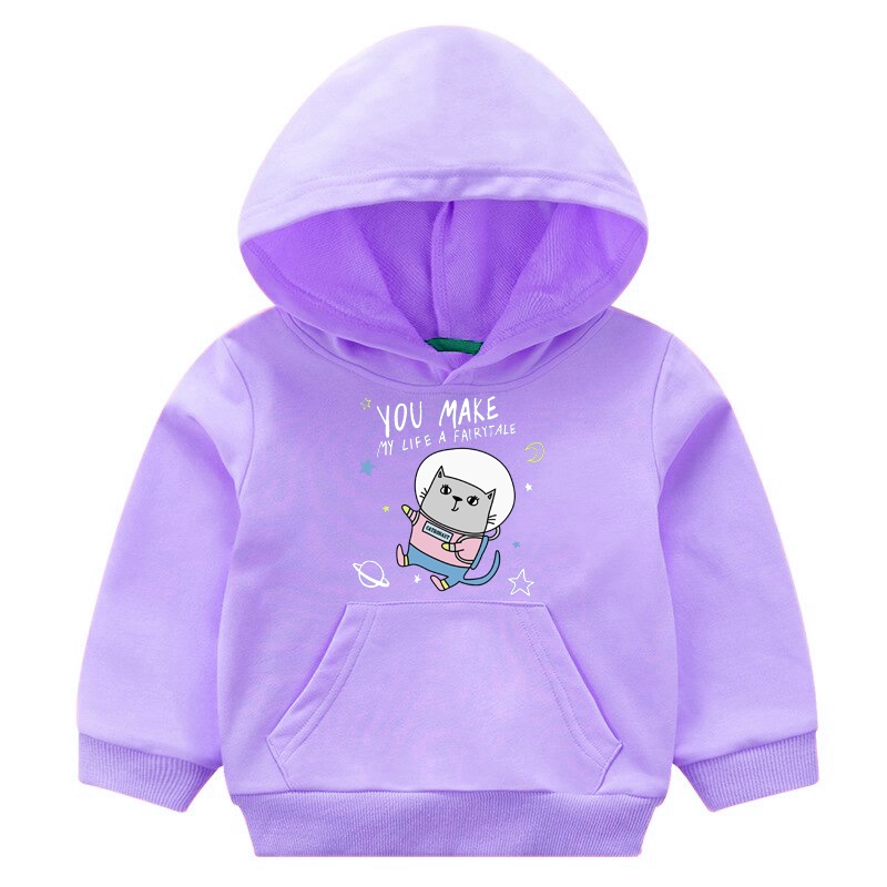 Sweater Anak Hoodie Anak Jaket Anak Motif Kucing Luar Angkasa You Make Fairy Tale Usia 1-6thn-4