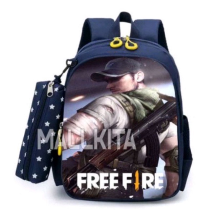 DAEYBAG-TAS RANSEL ANAK PAUD/TK/SD/SMP MOTIV PRINT FREE FIRE TREND MASA KINI