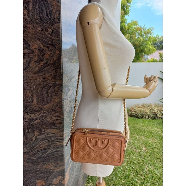 Tas wanita Tory Burch Fleming double zip mini bag
