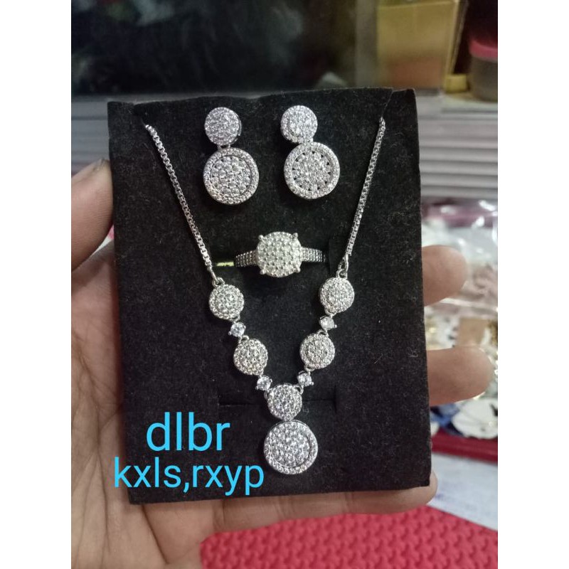 kalung ,anting,cincin vier mikro diamond mewah,cantik awet tahan lama