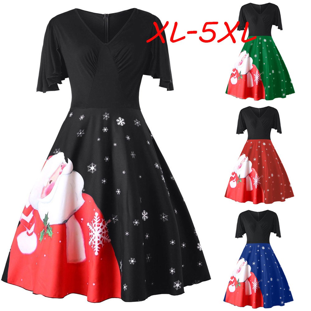 plus size christmas swing dress