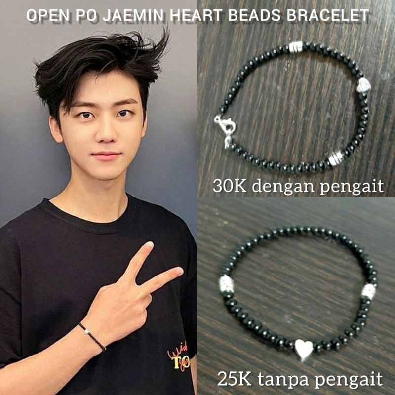 OPEN PO JAEMIN NCT DREAM HEART BEADS BRACELET GELANG