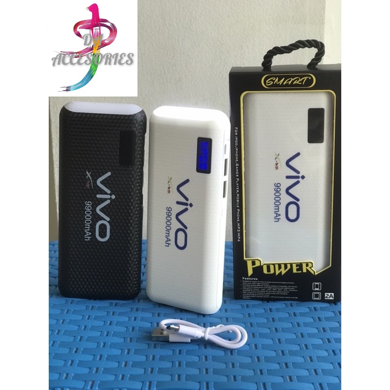 Powerbank Led light powerbank dual usb dua port 99000mah