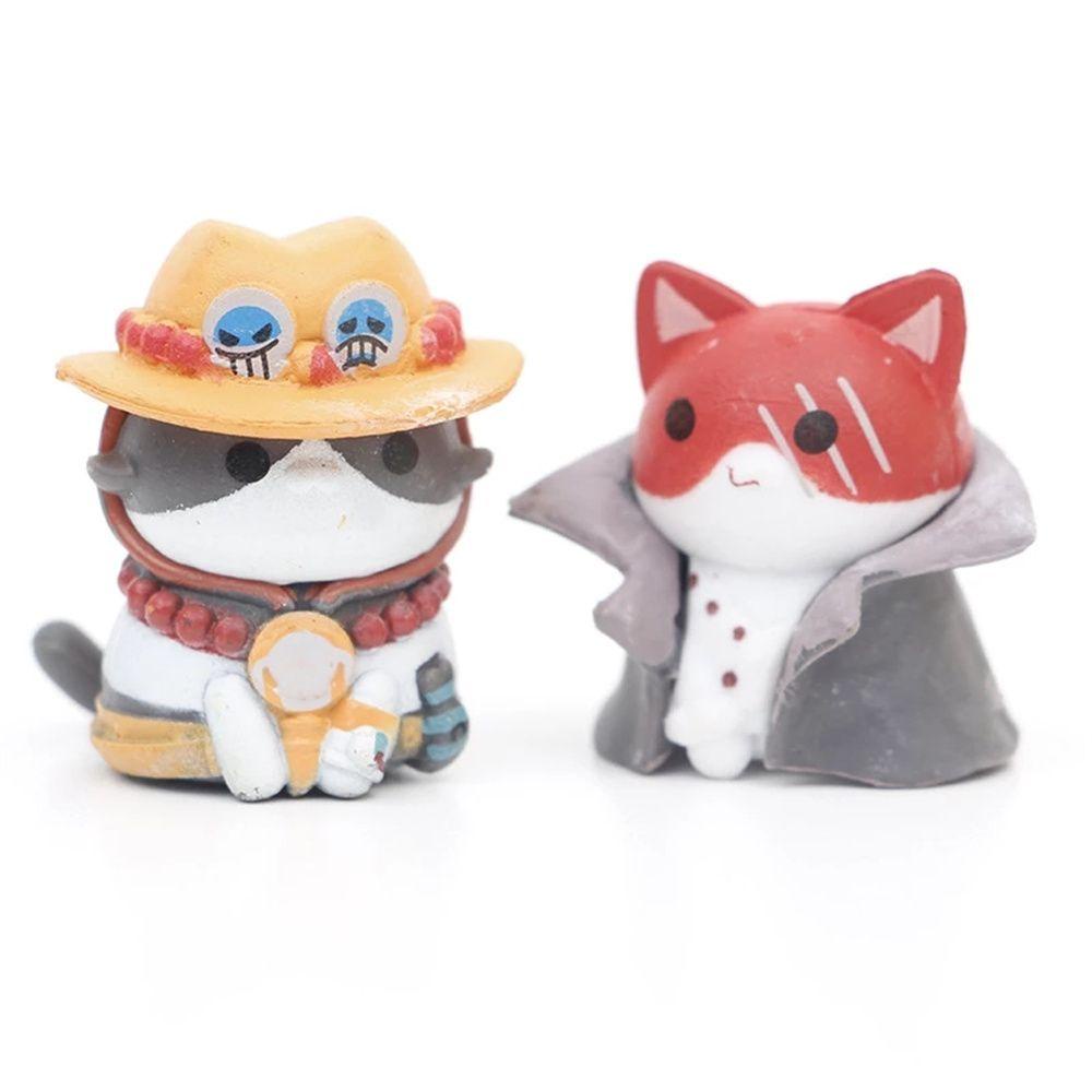 Mxbeauty Monkey D Luffy Hadiah Natal Hiasan Kue Trafalgar Figure Mainan Portgas · D · Ace PVC Cat Cos Angka