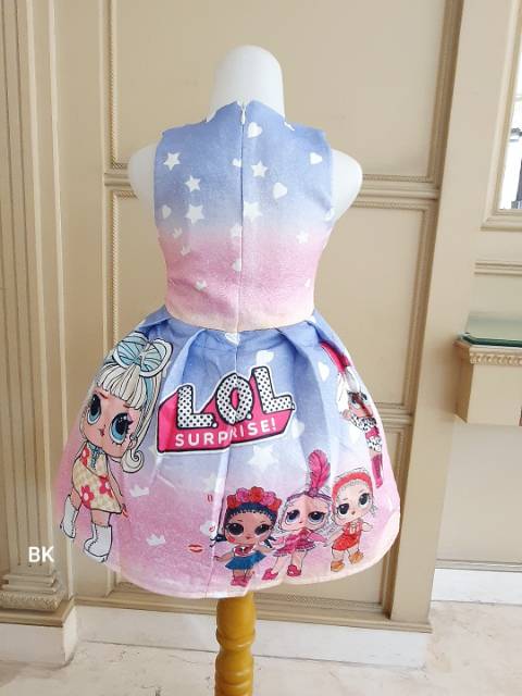 81105 LOL SG PINK / DRESS LOL / GAUN PESTA ANAK / DRESS PRINCESS IMPORT KOREA PINK UNGU