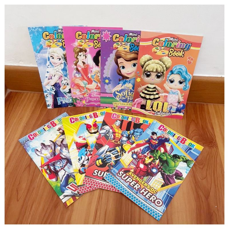 Coloring Book Buku Mewarnai Anak Karakter Tayo Sofia Princess Ultraman Lol Buku Mewarnai Anak 12 Halaman