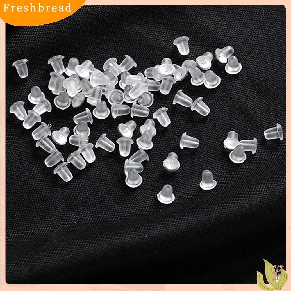 Terlaris 100Pcs Clear Soft Plastic Earring Findings Back Stoppers Earnuts Safe Tool