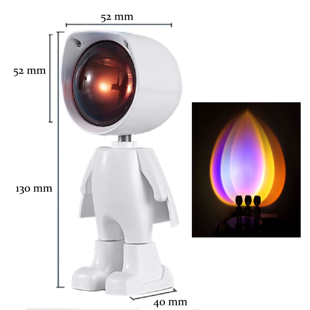 Astronaut Robot Projector Sunset lamp background light live streaming rainbow lighting photography decoration room home lampu