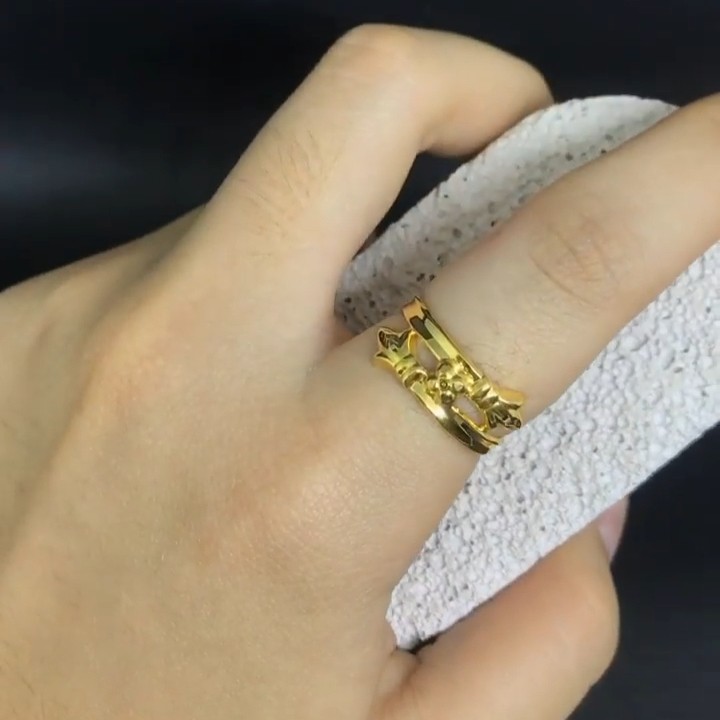 cincin anak dan dewasa emas asli kadar 700 70% 16k setengah gram gr g model selisih daun bunga love kilat ringan 10 11 12 13 14 15 16 17 18 lilit ular