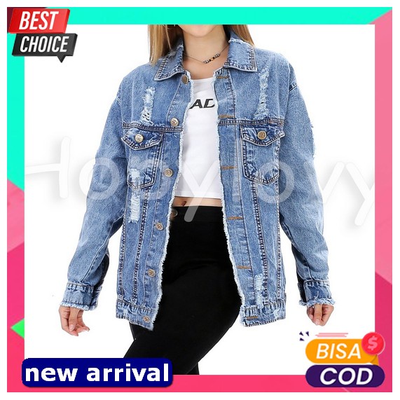 Jaket Jins Jeans Rein Jacket Wanita Cewek Import Premium Ld. Pjg Sisil Jaket Levis Putih Crop Cewe A