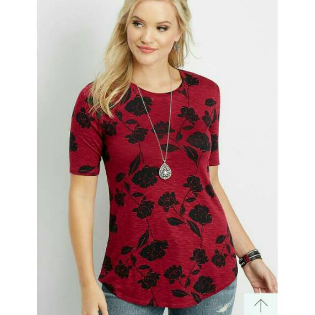 Original Maurices Tee Women Flower | kaos perempuan dewasa
