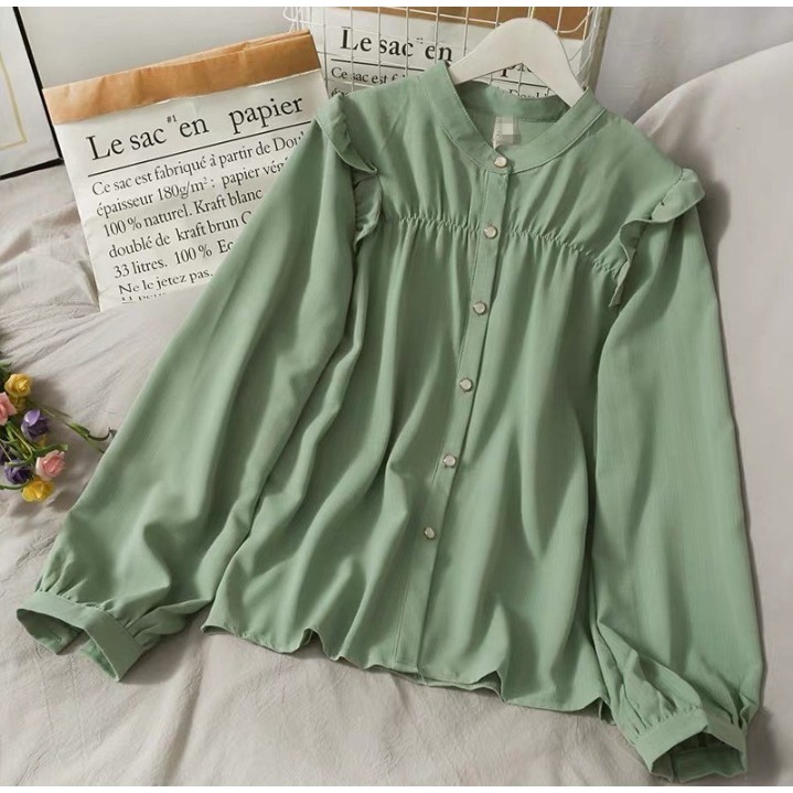 Keisha Blouse - Baju Blouse Ruffle - Baju Muslim Wanita - Atasan Wanita Terbaru 2021