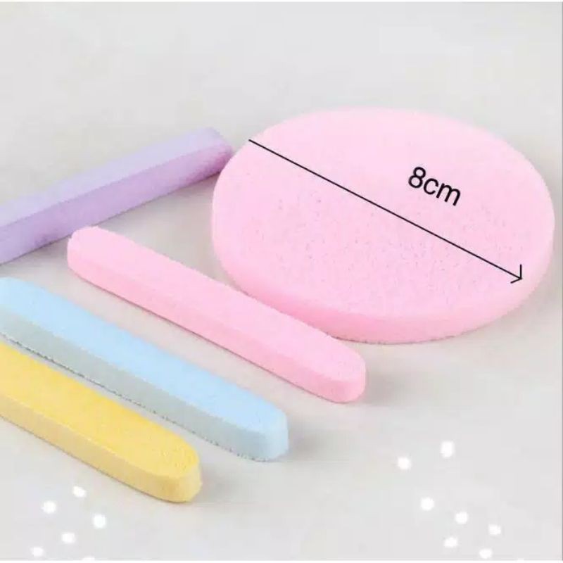 Vinztstore - Spons Stick Sponge Kentang Spons Masker Sponge Facial Pembersih Masker Makeup Spons Bedak Spons Bulat Spons Bantal Spons Permbersih Wajah Hivey Per Pcs Random