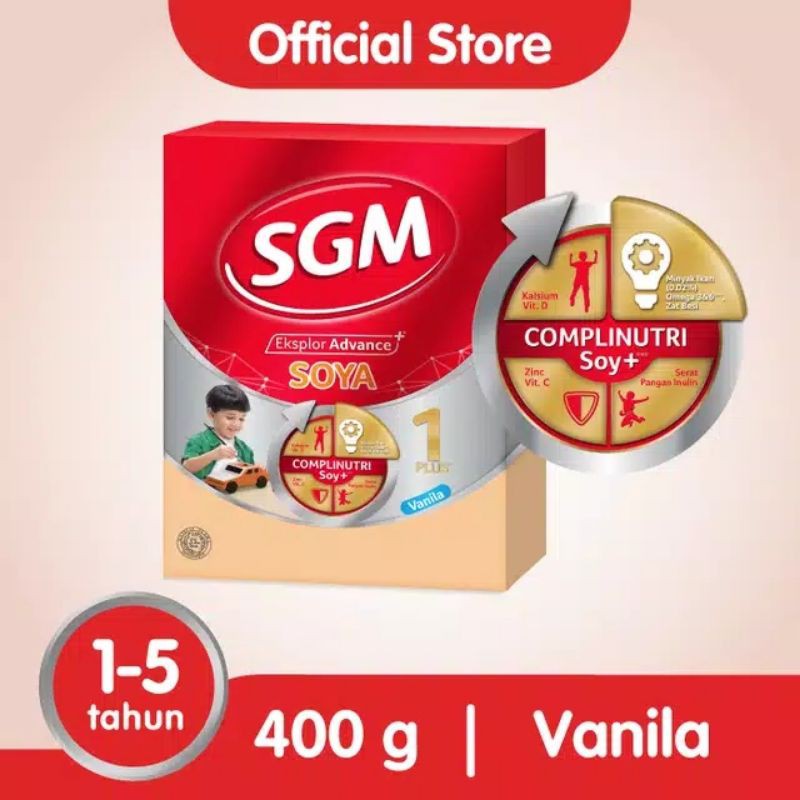 

SGM EKSPLOR SOYA 1-5 TAHUN 400GR VANILLA / MADU / SUSU ANAK