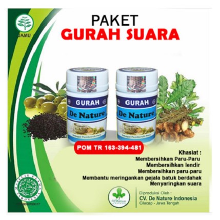 Herbal Obat Gurah Suara | Obat Pita Suara |  Gurah De Nature Asli Ampuh Mengobati Suara Serak