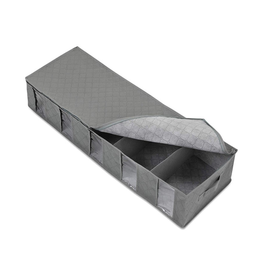 Rak Pakaian Lipat Minimalis Folding Storage Organizer Box 97 x 33 x 15cm - HR01 - Gray