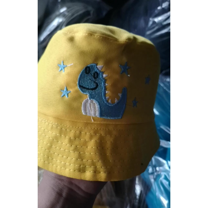 Topi Bucket Bordir Dino Bintang 3 Ada Tali/ Bucket Bordir Anak Laki Laki Perempuan