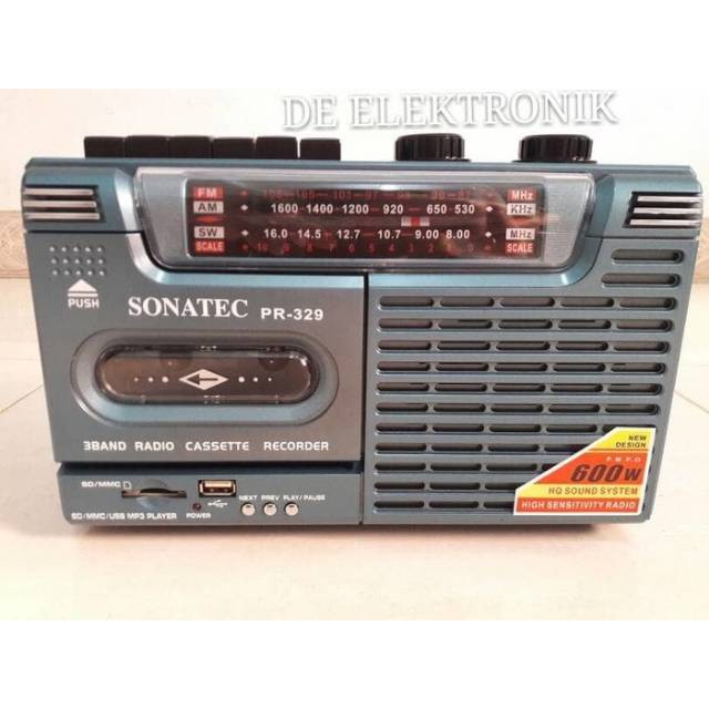 Radio Kaset Sonatec PR-329 USB SD Card AM-FM Portable Radio