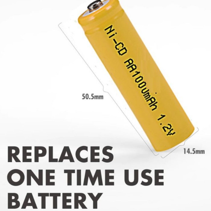 BA2- Batterai Batre AA Rechargeable 1000 mAh