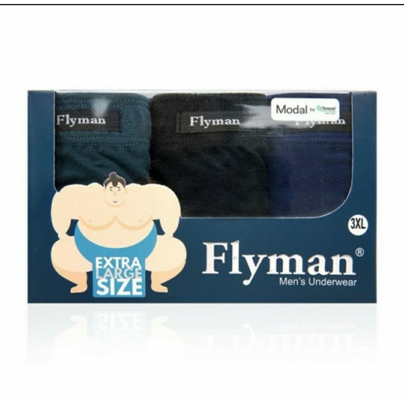 Celana Dalam pria jumbo extra large size Flyman FM 3344 isi 3 pcs