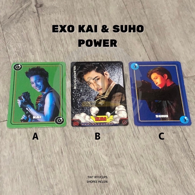 [EXO] Photocard Kai Suho Power The War The Power of Music Matching Card Game Pack Official SUM Marke