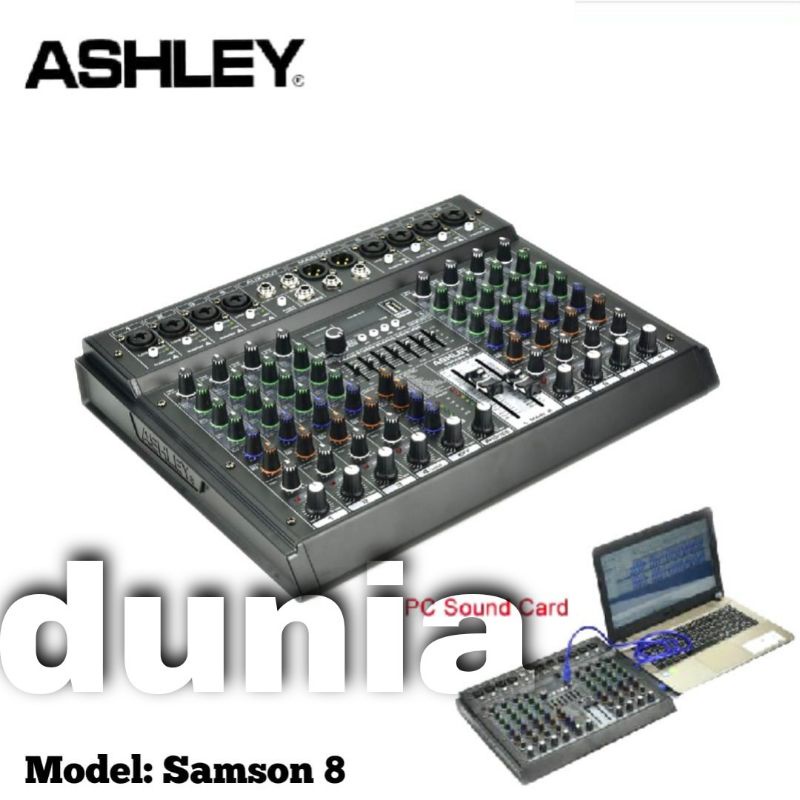 Mixer Ashley Samson 8 Original 8 Channel Bluetooth - Soundcard