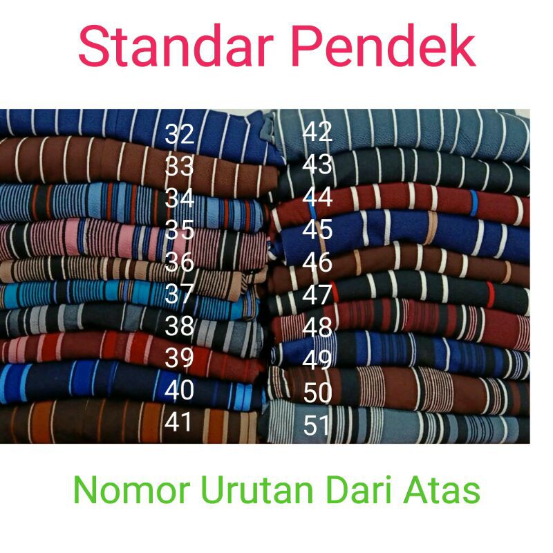 Celana Kulot Pendek Wanita Motif Salur Waffle Crepe (BB 40-65 kg - Standar)