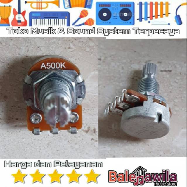 Potensio Gitar A500K A500K A 500K Potensio Big a Plus Korea