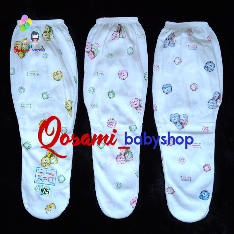 HAPPY TIME 3 pcs Celana Panjang Tutup Kaki Bayi Motif SNI