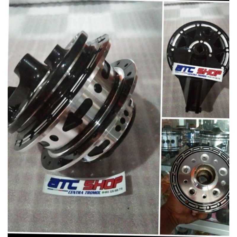 Sepaket tromol kharisma depan belakang bubut coak