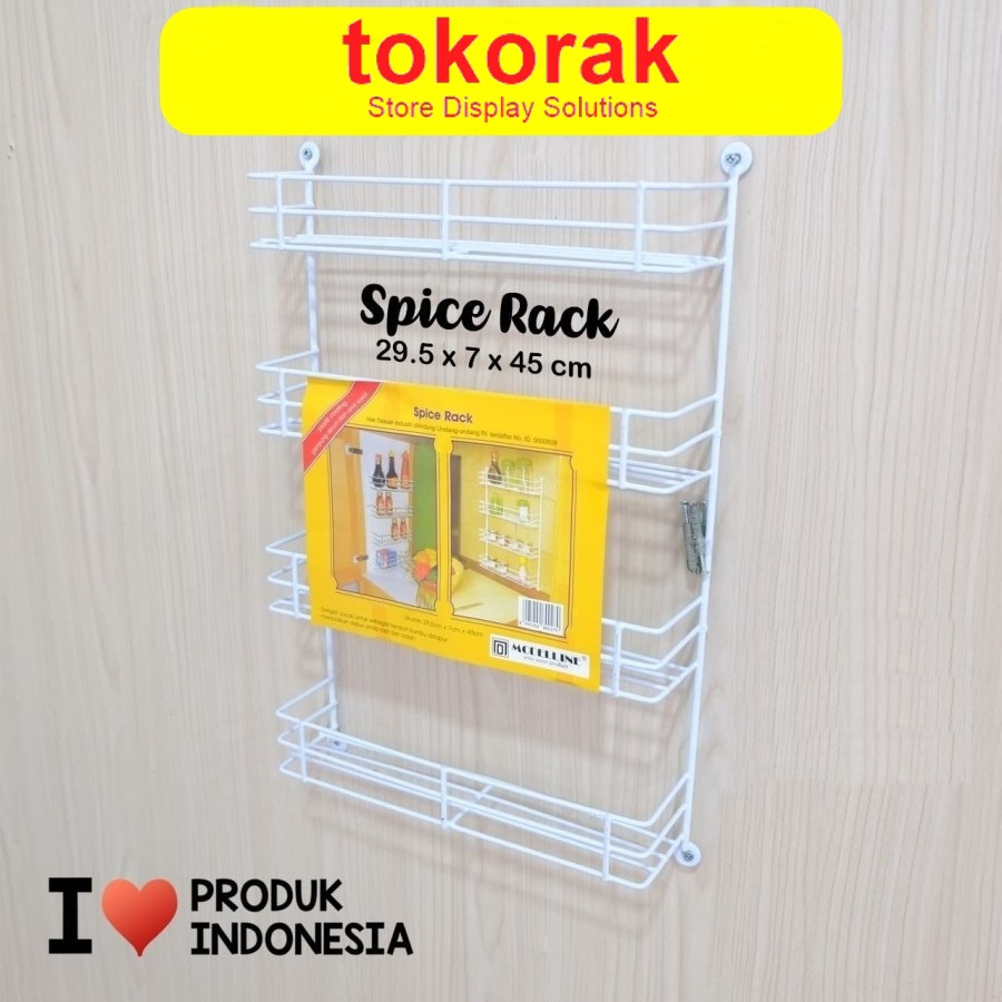 RAK BUMBU DAPUR SPICE RACK 4 SUSUN SERBAGUNA MODELLINE