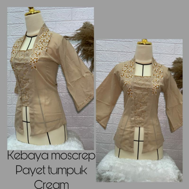 kebaya payet kekinian tangan lonceng, panjang, terompet