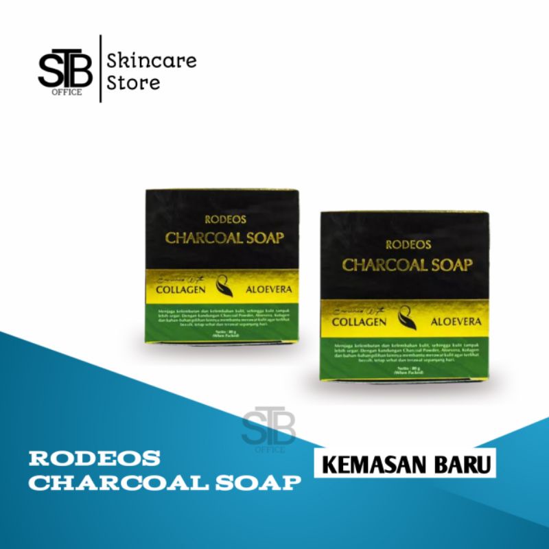 Sabun Wajah Pria Rodeos Charcoal dan Aloevera Mengatasi Jerawat Pada Kulit Wajah Pria Redeos 80gr