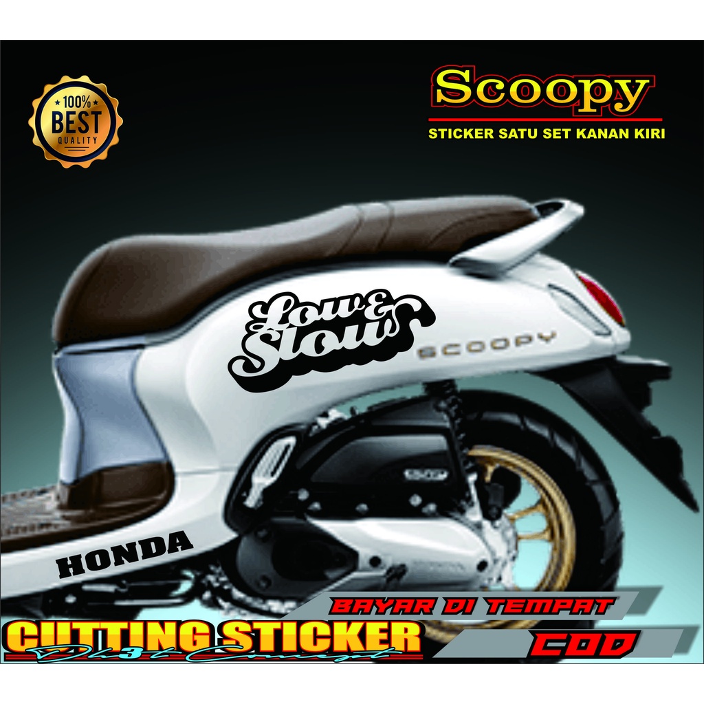 STICKER SCOOPY LOW SLOW CUTTING STICKER STRIPING SCOOPY 2021 PRESTIGE SCOOPY 2022