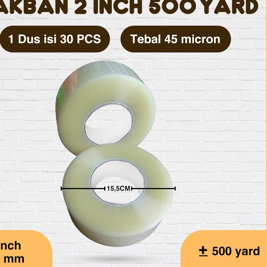 

Trendy Lakban Solatip Isolasi OPP Bening 2 Inch 45mm x 500 Yard 45mic MURAH