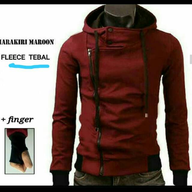 Harakiri maroon tebal_jaketcowok_jaket cewek_murah_high quality