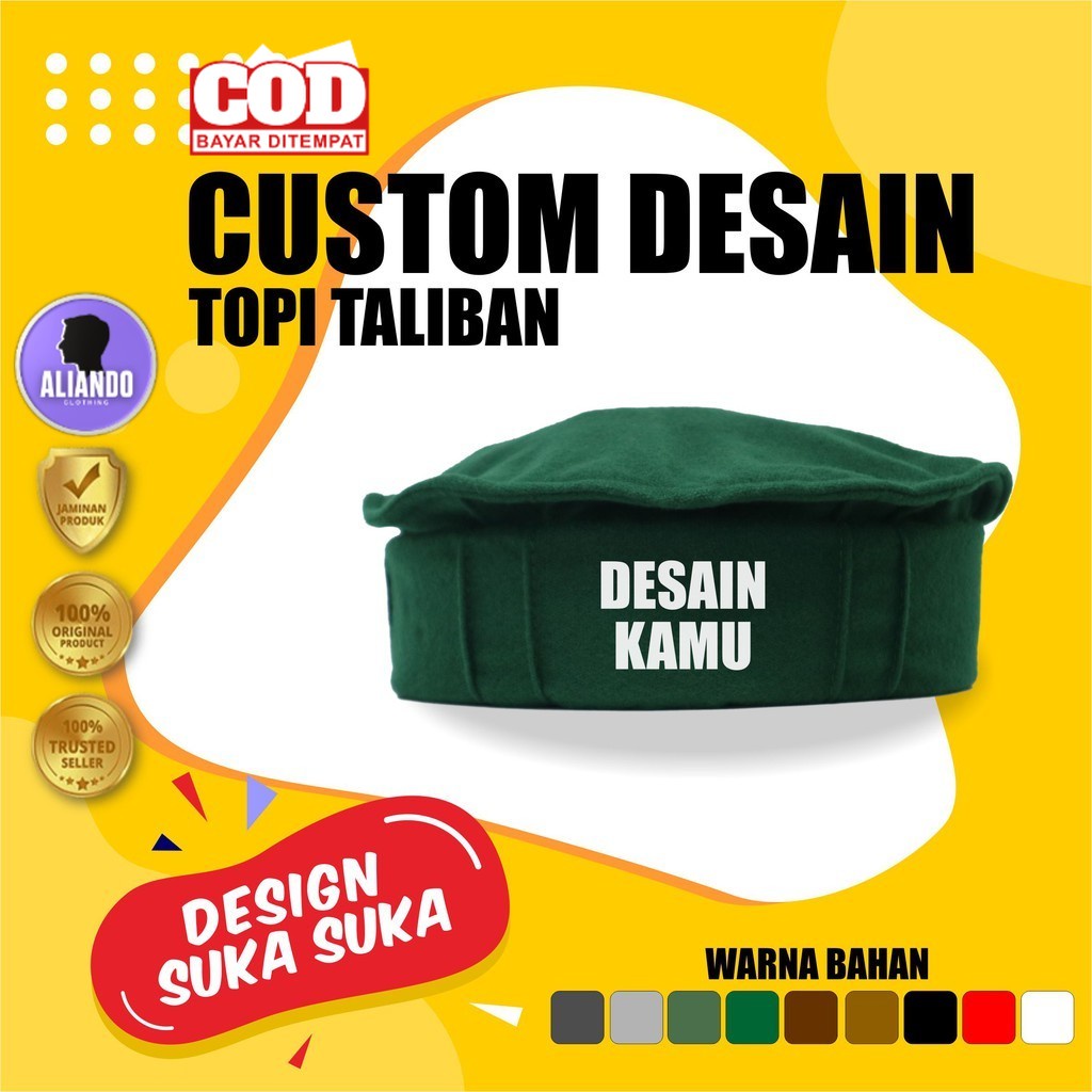 Topi Peci Kopiah Polos Pria Dewasa Peci Pakol Taliban Desain Suka Suka Topi Muslim Rosalhat Kopiah A