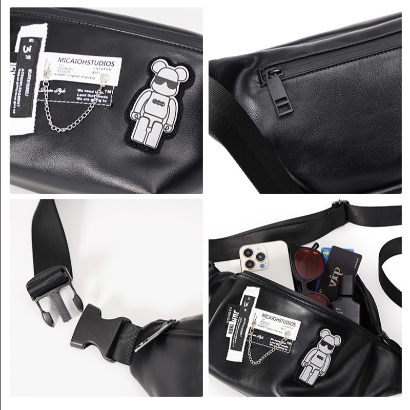 Tas Selempang Kulit Pria Tas Pria Tas Kulit Pria Waist Bag Pria ROMA