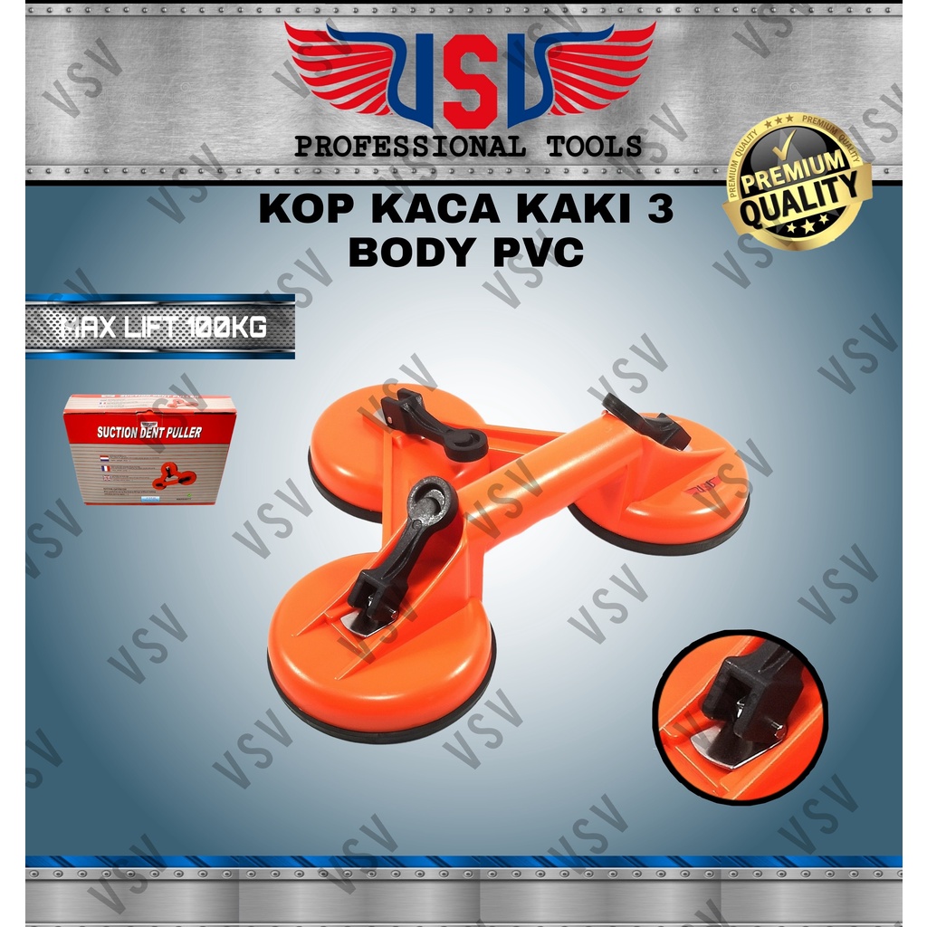 Kop Kaca Kaki 3 PVC VSV Glass Suction 3 Jaw VSV Kop Kaca 3 Kaki VSV